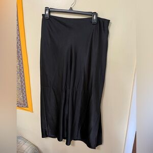Satin Midi Slip Skirt
